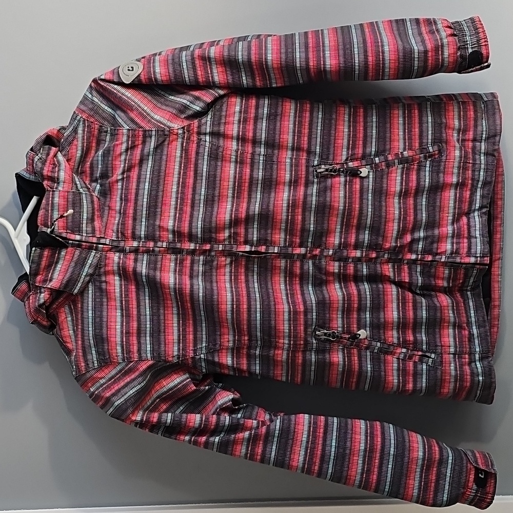 Kiltec Kids Striped Jacket - Red and Gray